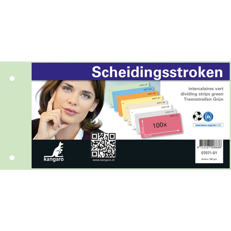 Kangaro 07071-03 Divider Strips, Paper, Blue, 12 x 22.5 x