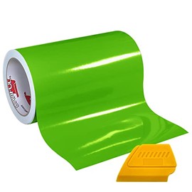 VViViD ORACAL 651 12x 30ft Gloss Vinyl Choose Color Solvent-Based Adhesive-Backed Calendared Wrap Decals w/Yellow Multi-Purpose Squeegee (Lime Tree Green)