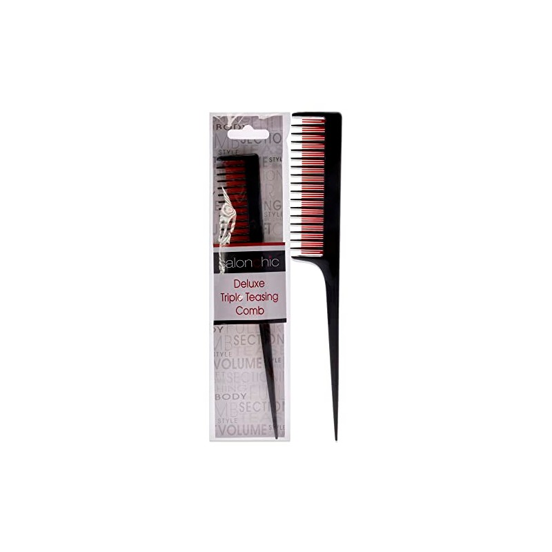 SalonChic Deluxe Triple Teasing Comb Comb Unisex 1 Pc