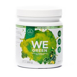 WEgreen, Concentrado de Vegetales, Pastos y Algas con Espirulina y Chlorella, Hecho con Ingredientes Orgánicos, con Alto Contenido en Fitonutrientes, 