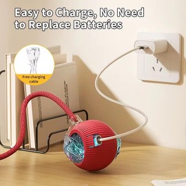 2025 Interactive Cat Toys for Indoor Cats - Toys Ball with Tail, Realistic Bird Chirping, Smart Obstacle Avoidance and Auto Restart,Cat Puzzle Toys for Bored Indoor Adult Cats and Dog (Yellow)