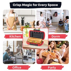 Mico Dingker Microwave Sandwich Maker, Microwave Toastie Maker, Snack Maker & Panini Press, Microwavable Metal, Removable Non-Stick Plates Silicone Microwavable Cookware, Heatwave Technology, Orange