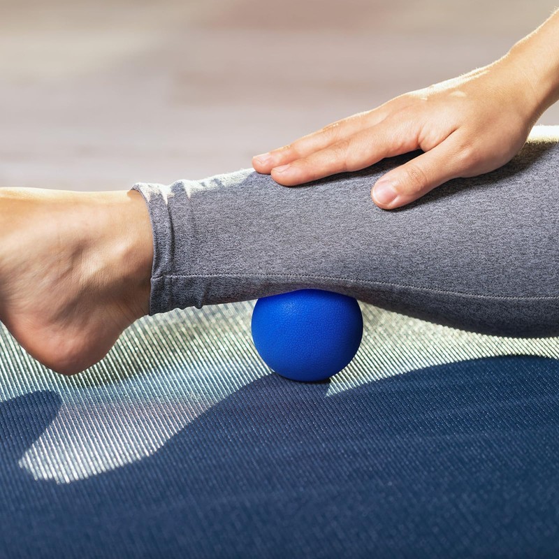 2-Pack Firm Lacrosse Massage Balls (Blue & Green) - for