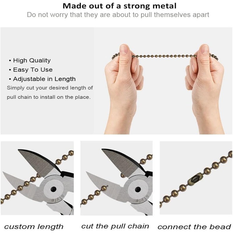 Vinaco Wooden Ceiling Fan Pull Chain Set, Decorative Fan Pull