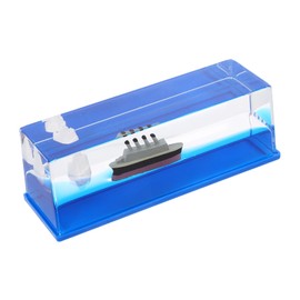 iplusmile Cruise Ship Fluid Drift Bottle Desktop Ornament Unsinkable Boat Decor Ocean Theme Desk Decorations Unique Birthday Men Design