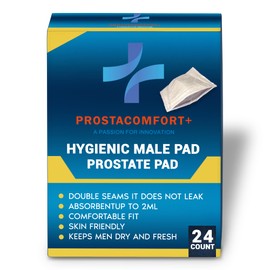PROSTACOMFORT+ Hygienic Male Pad – 24 Pcs Incontinence Guards for Men Super Absorbent Urinary Drip Sleeves Prevents Leaks, Bad Odors & Stains – Oeko TEX Certified Bladder Control Pads for Men