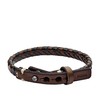 Fossil Fossil Men's Leather Braided Leather Bracelet, Color: Black/Brown (Model: