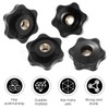 20Pcs 1/4-20 Knob 6 Star Knobs Black Nylon T Track