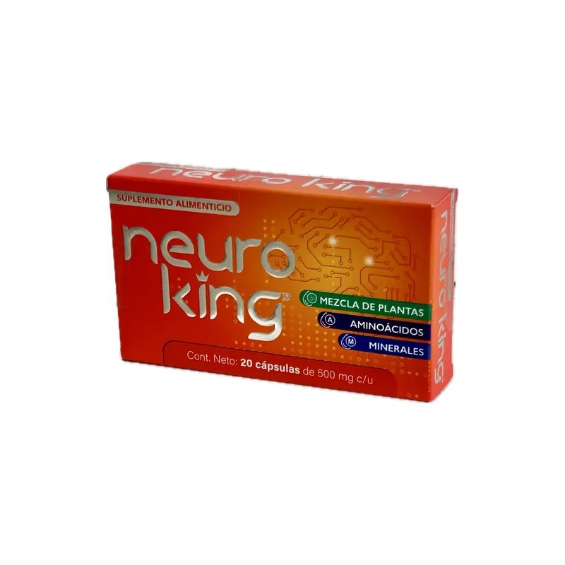 Neuro King Cápsulas Glicinato Magnesio Unidades 20g