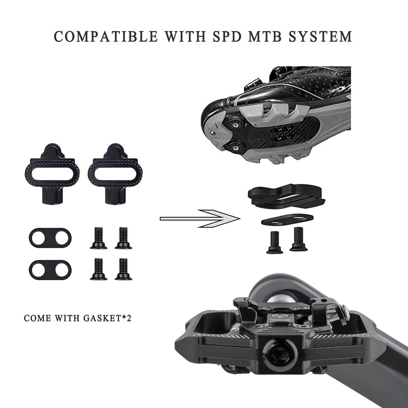 Mountain Bike Pedals - Dual Function Flat and Clipless Pedal