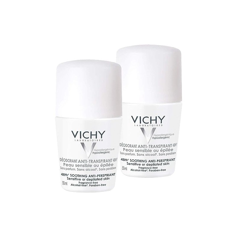 Vichy Deo Roll-On Sensitive Anti-Trans.48h 2 x 50 ml