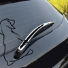 White Funny Dog Car Rear Window Wiper Wiggle Tail Sticker