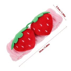 Baluue 2pcs Strawberry Headband for Women Girls Face Wash Makeup Hair Accessories Cute Spa Headbands for Daily Skincare Routine and Yoga for Birthdays and Christmas