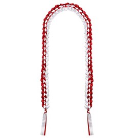 Graduation Lei Penta Angel 2023 Braided Graduation Ribbon Lei Honor Cord Gift for High School College Student Grad Party Decoration (Red, White)
