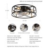 KDG 19.7″ Retro Low Profile LED Ceiling Fans with Light,