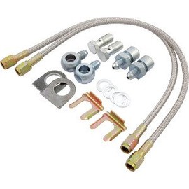 Brake Line Hose Kit Steel Braided METRIC 15" Steel Braided 2 Caliper Brakeline