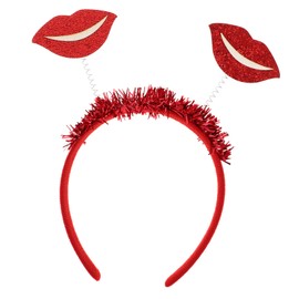 TOVINANNA Red Lip Headband for Women Valentine's Day Wedding Hair Accessory Stylish Red Hoop for Parties Romantic Elegant Design Versatile for Celebrations