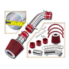 Rtunes Racing Short Ram Air Intake Kit + Filter Combo RED Compatible For 96-98 Toyota 4Runner 3.4L / 95-98 Toyota T100 / Toyota Tacoma 3.4L