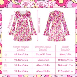 Hippie D1 Women's Hippie Costume, 60s 70s Outfit, Hippie Headband, Headband, Glasses, Necklace, Earrings, Disco Outfit, Hippie Accessories, Women's Dress for Carnival Party