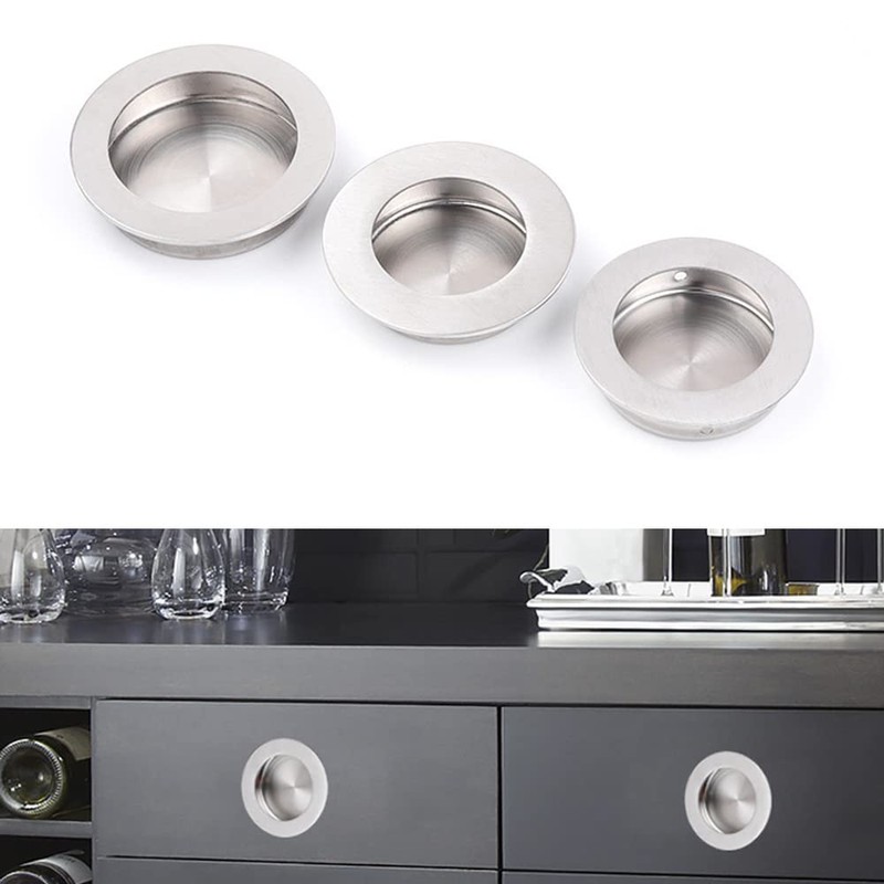 Recessed Sliding Door Handles Stainless Steel Hidden Flush Finger Handle