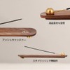 Dostende お香ホルダー 11インチのアッシュキャッチャー付き ウォールナット材と真鍮製スティック香炉 スパ 自宅 瞑想用の洗練されたデザイン