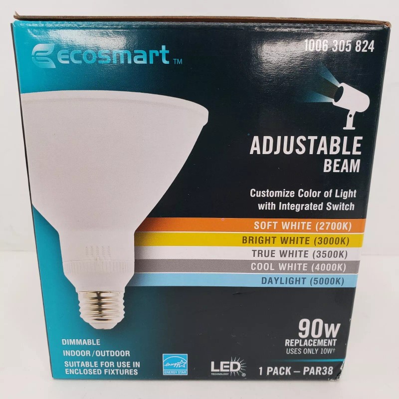 EcoSmart PAR38 Adjustable Beam Flood LED Light Bulb 90W Equivalent