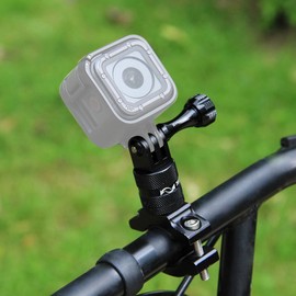 PULUZ Bike Camera Mount Compatible with GoPro HERO 13 12 11 10, Universal Holder Handlebar Bracket, Metal Stand/Mount for Insta360 X5 X4 X3/DJI Action Camera Accessory