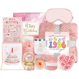 Juesly - Regalos de 30 cumpleaños para mujeres, paquete de cuidado, regalo para mujer de 30 años, caja de cumpleaños de 1996, kit de spa relajante con
