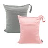 ALVABABY - 2 bolsas de tela para pañales, impermeables, reutilizables