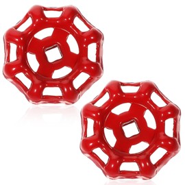 2 PCS Outdoor Faucet Handle, Faucet Valve Replacement Rustproof Water Spigot Handle Water Valve Handle 6x6mm Round Faucet Handle Replacement Red Hose Bib Handle for Outdoor Faucet Replacement Parts