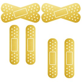 Vinyl Car Stickers Gold Band Aid Car Decals Funny Car Vinyl Stickers Waterproof Auto Scratch Cover Sticker Cars Bandage Bumper Decals Band-Aid Car Decorations for Cars Dent Crack Damage