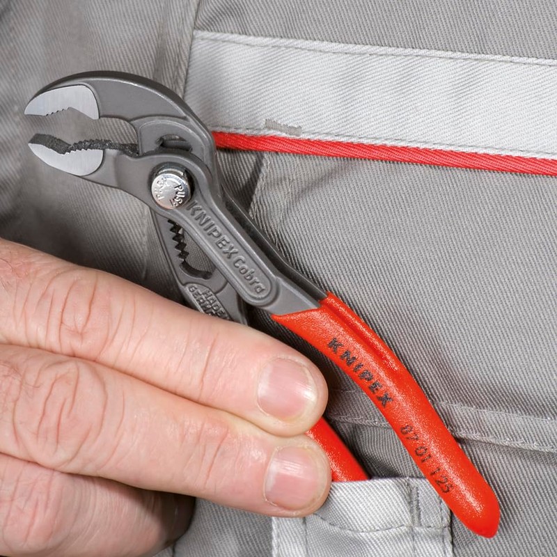 KNIPEX Tools Cobra Water Pump Pliers, 5 inch, red