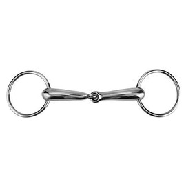 Hollow Horse Mouth Bite Horse Ring Stainless Steel Thick Bit Loose Opening Rolling Snaffle Ring Hollow Horse Ring Accessories (127mm)