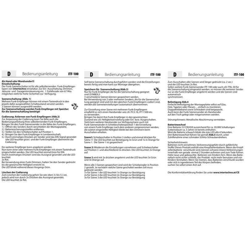 Intertechno ITF-100 Power Button White