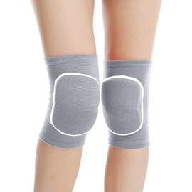 Baiyouli Knee Pads Work 2-Pack Thickened Sponge Protective Knee Pads volleyball Yoga Knee Pads Dance Suitable for Knee Support Protection for Men Women Kids(GREY L)