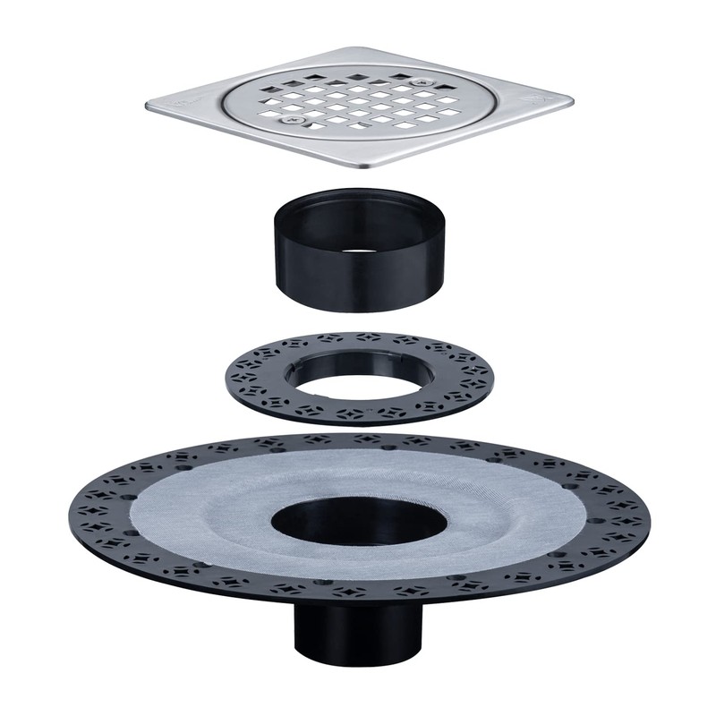 Uni-Green Shower Drain Kit 4” Compatible with Schluter Shower Pan