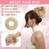Benehair Messy Hair Scrunchies Straight Elastic Easy Hair Chignons Updo