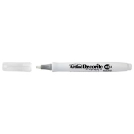 Artline 'Decorite' White Marker Pen 3.0mm for Card, Glass, Metal and Plastic