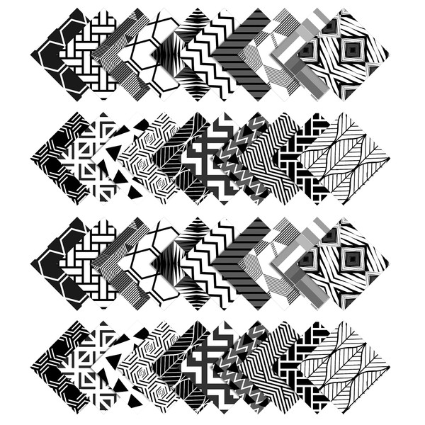 Soimoi Geometric Print Precut 10-inch Cotton Fabric Quilting Squares Charm