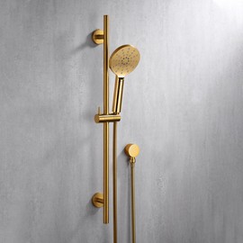 Luxier SB01-30-G 30 in. Adjustable Slide Bar for Handheld Showerheads in Brushed Gold