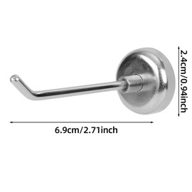 Tinoaly 8pcs Magnetic Hooks, Strong Magnet Hangers Hold Up to 3.3 lb Heavy Duty Wall Hooks for Hanging in Kitchen Fridge Garage Locker Cruise Ship Essentials (Silver)