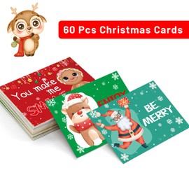 ceiba tree Mini Christmas Cards Lunch Box Notes for Kids Tiny Greeting Card Positive Affirmation Love Note Cards for Lunchbox