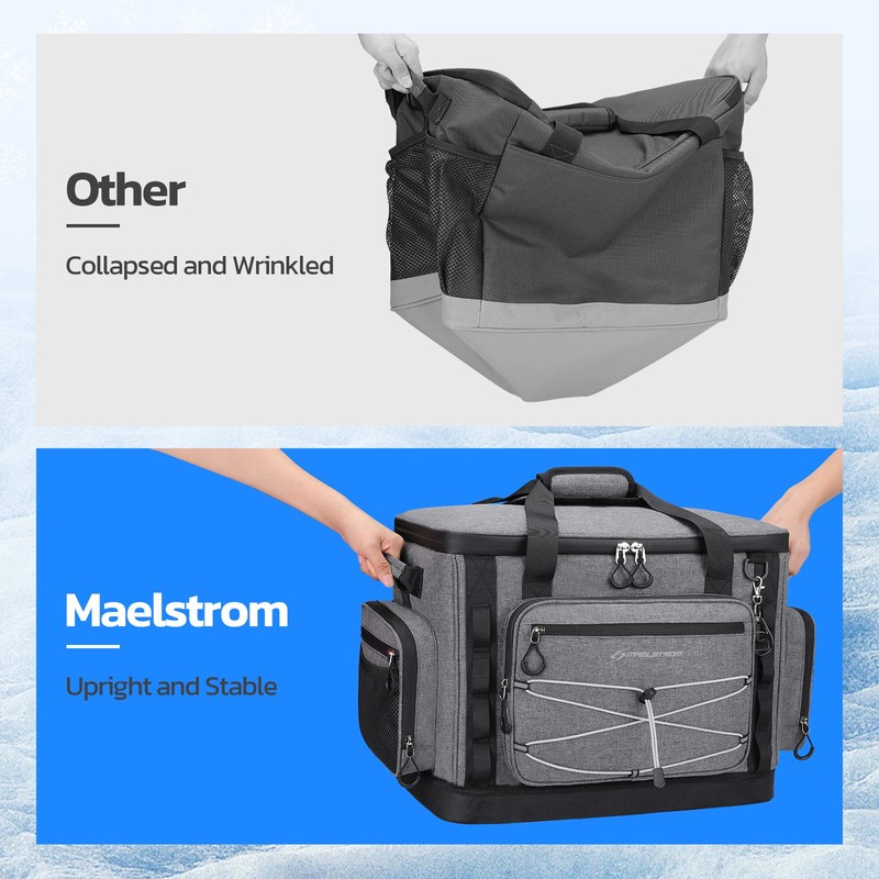 Maelstrom 80 Can Soft Sided Cooler Bag, Insulated Hard-Bottom, Leakproof,