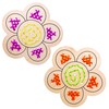 Baker Ross 4 Pcs Flower Shaped Wooden Embroidery Kit Easter