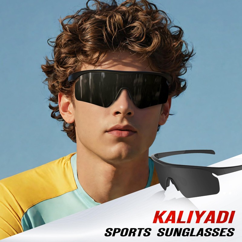 KALIYADI Polarized-Sunglasses-Men Mens-Sunglasses Sports Sunglasses: UV400 Protection for Fishing Golf