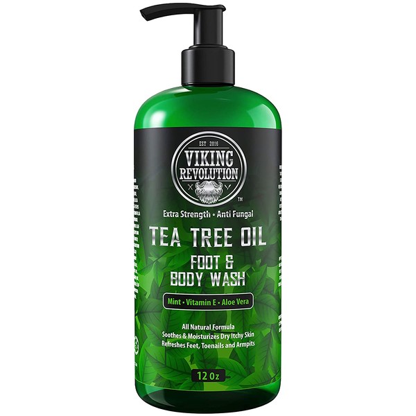 Antifungal Tea Tree Wash for Men - Helps Athlete's Foot, Toenail Fungus, Jock Itch, Eczema, Ringworm & Body Odors - Extra Strength Men's (Body Wash)