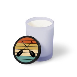 CafePress Canoe Kayak Paddles 14 oz. Scented Frosted Candle 3.5"x4"