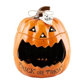Mud Pie Led Sound Pumpkin Container; 9" x 8" Dia
