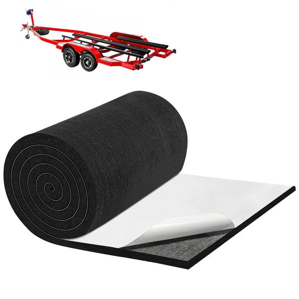 LUCKIPLUS Boat Trailer Bunk Carpet with Adhesive, 9mm Thicken Marine