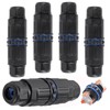 5Pcs Waterproof Cable Connector 4Pin Wire Connector 4 Way Inline